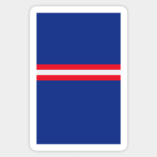 Chelsea Blue Red & White Colours Bar Design Sticker